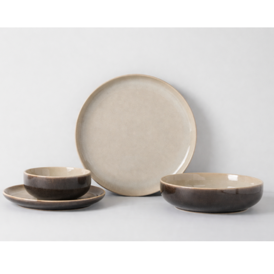 Serviesset beige-24-delig – 6 Personen