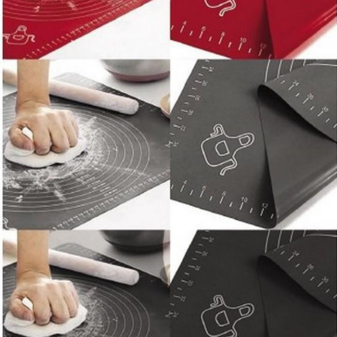 Siliconen Deegmat – Antislip | 50x40 cm | Met Maataanduiding Voor Deeg, Pizza & Fondant