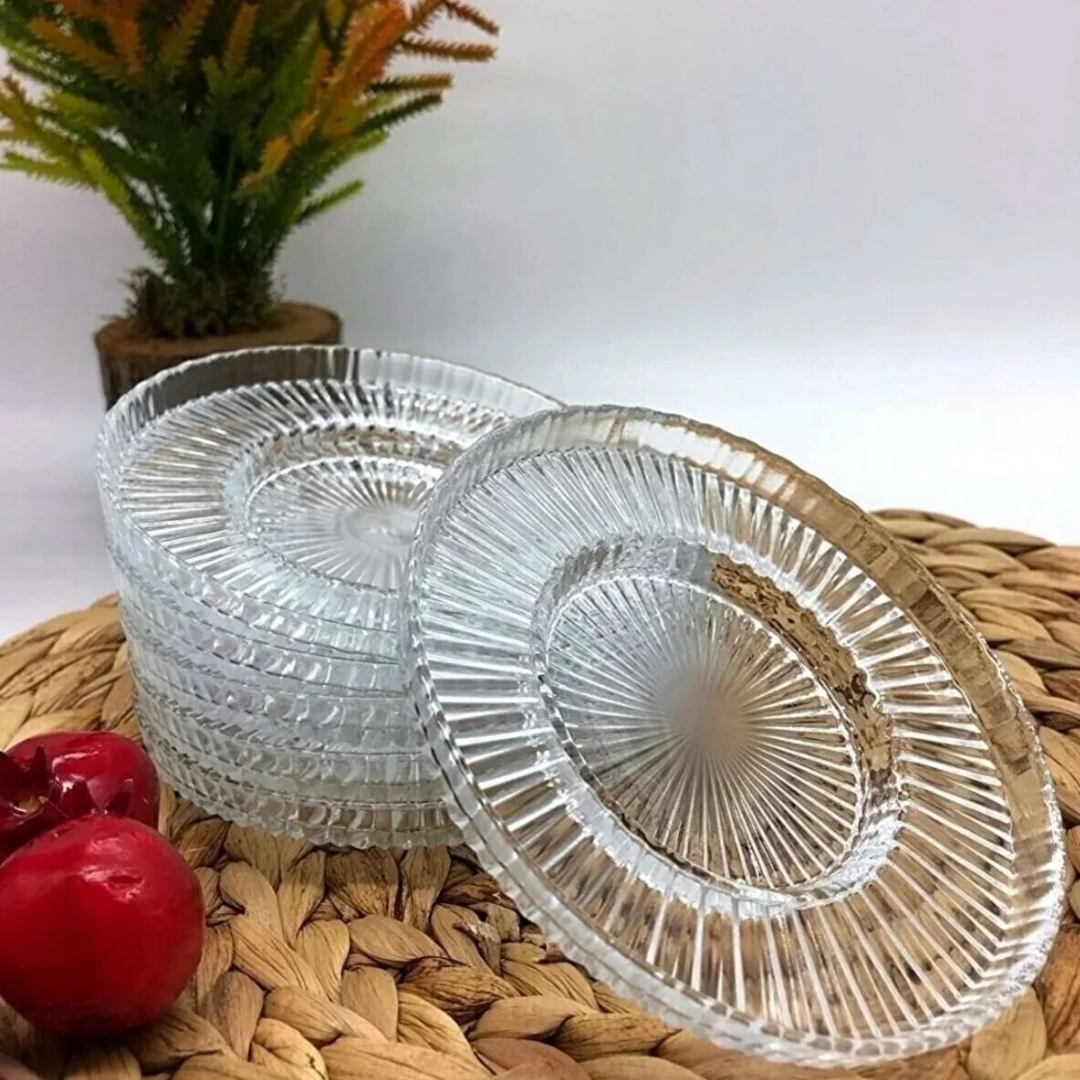 Paşabahçe Elysia – Glazen Onderzetters Set – 6 stuks – Geschikt voor Elysia Theeglazen