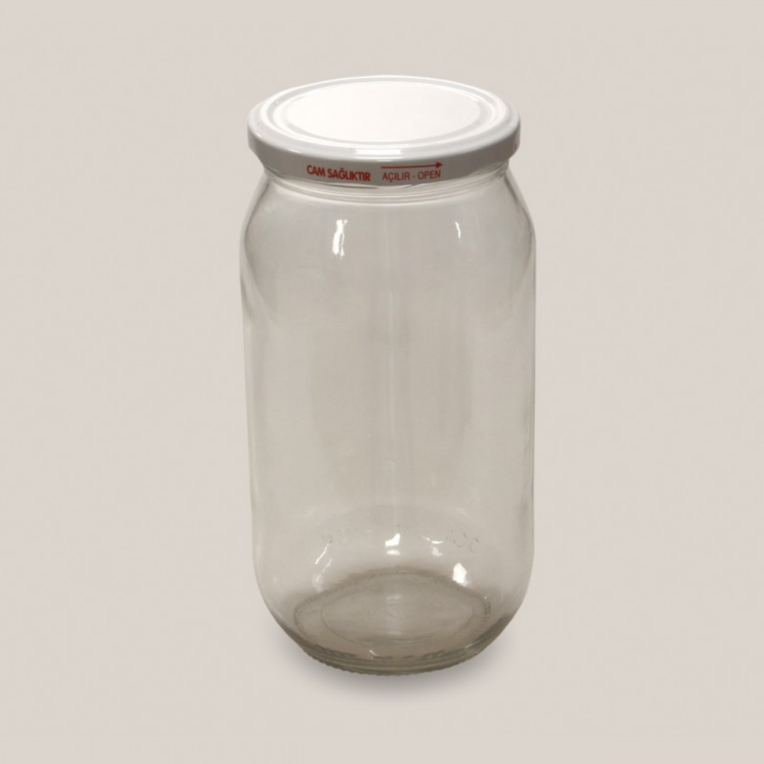Konserve Kavanozu / Glazen Bewaarpot 1 Liter / met deksel 24 stuks