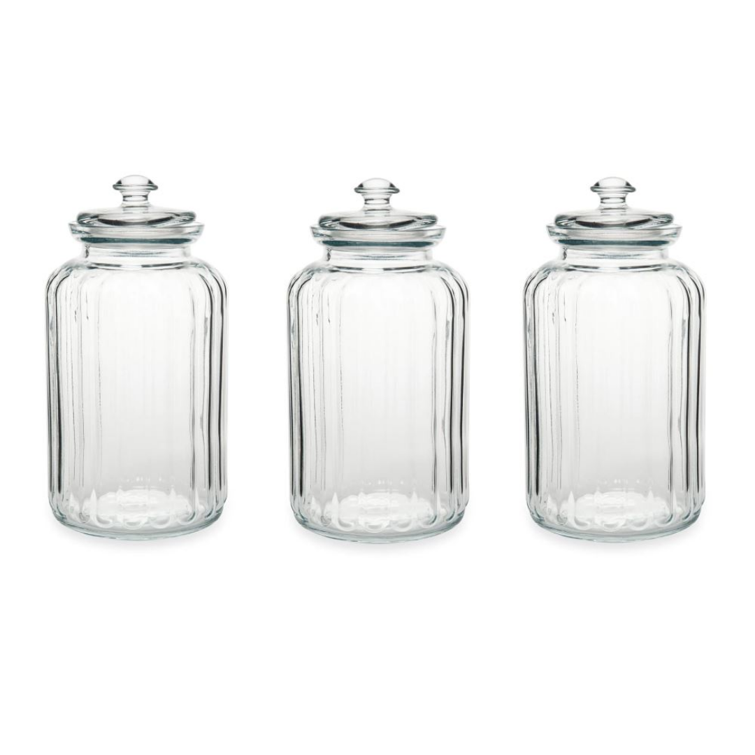 Paşabahçe Viva Glazen Voorraadpotten – Set van 3 – 1500cc