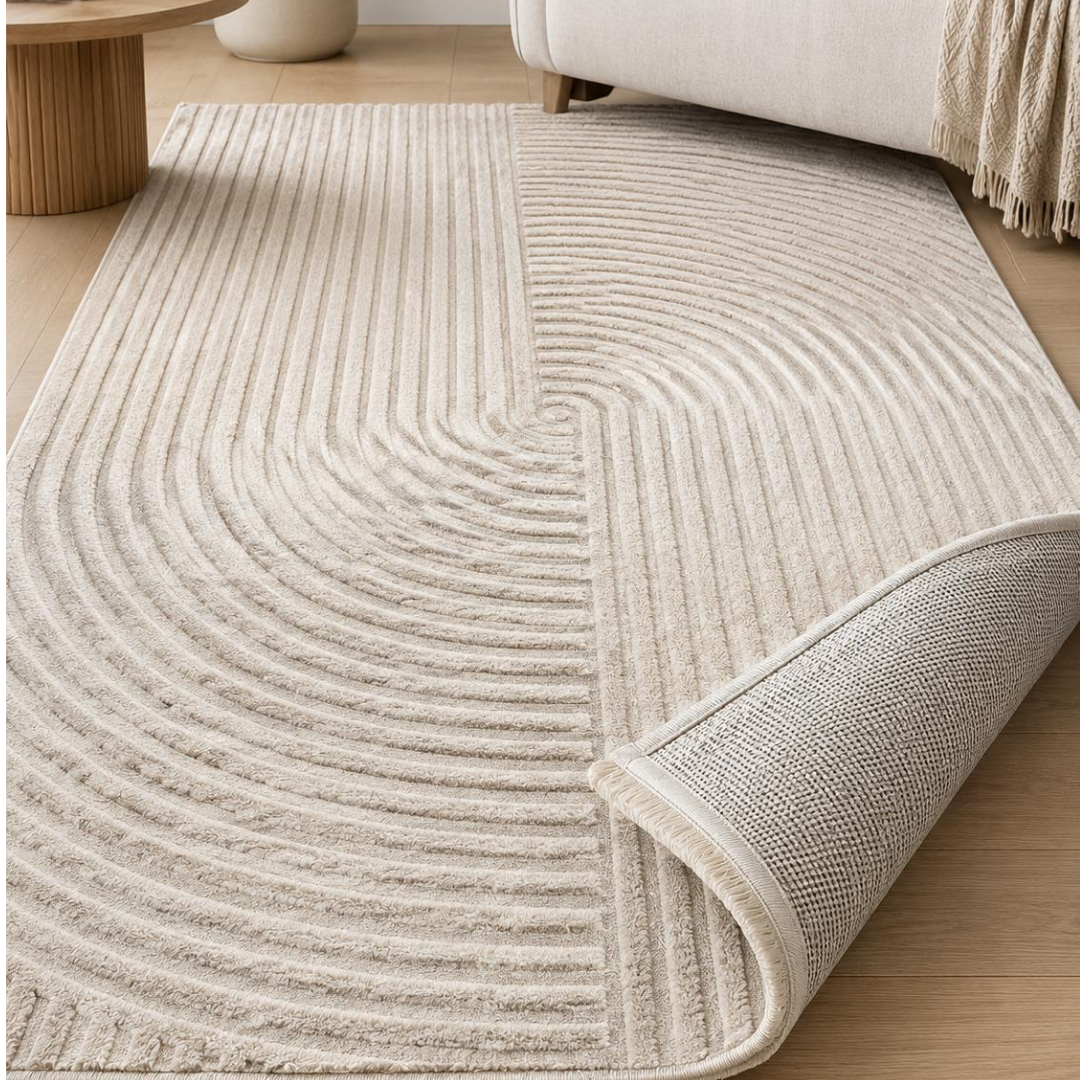Olin Home Vloerkleed Cream / Crème Beige – Modern Design Tapijt - 0162A