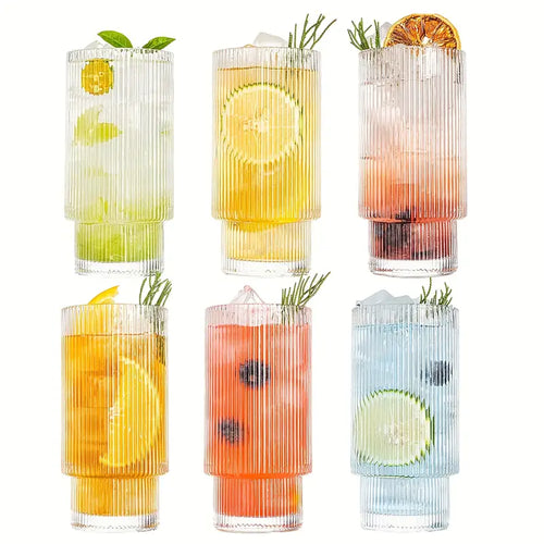 Ribbel Luxe Longdrink Glazenset (6 stuks) 280ml