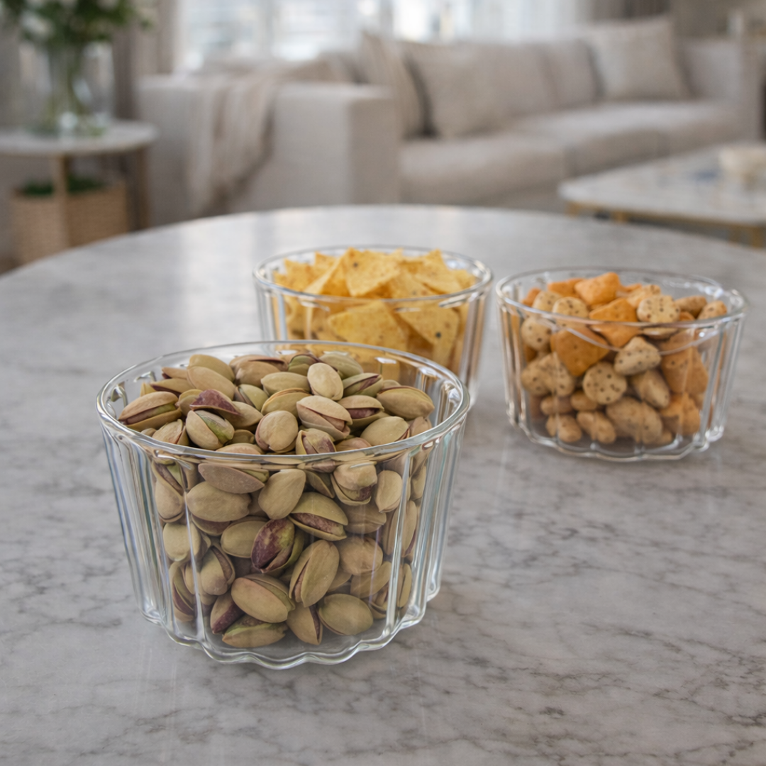 Snackschalen Set met Acaciahouten Plank