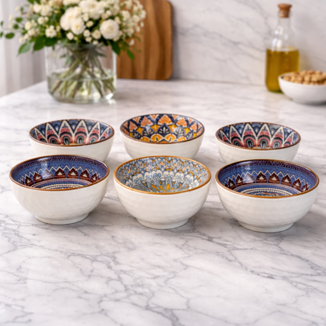 Kommetjes Set van 6-met Print