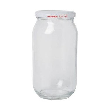 Konserve Kavanozu / Glazen Bewaarpot 1 Liter / met deksel 24 stuks