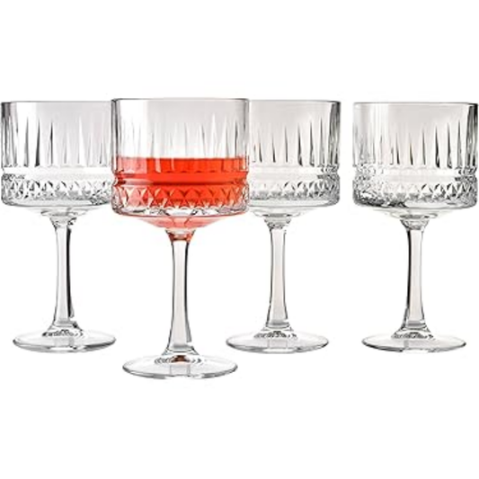 Paşabahçe Elysia – Luxe Glazen Kom op Voet – 500 ml – Set van 4