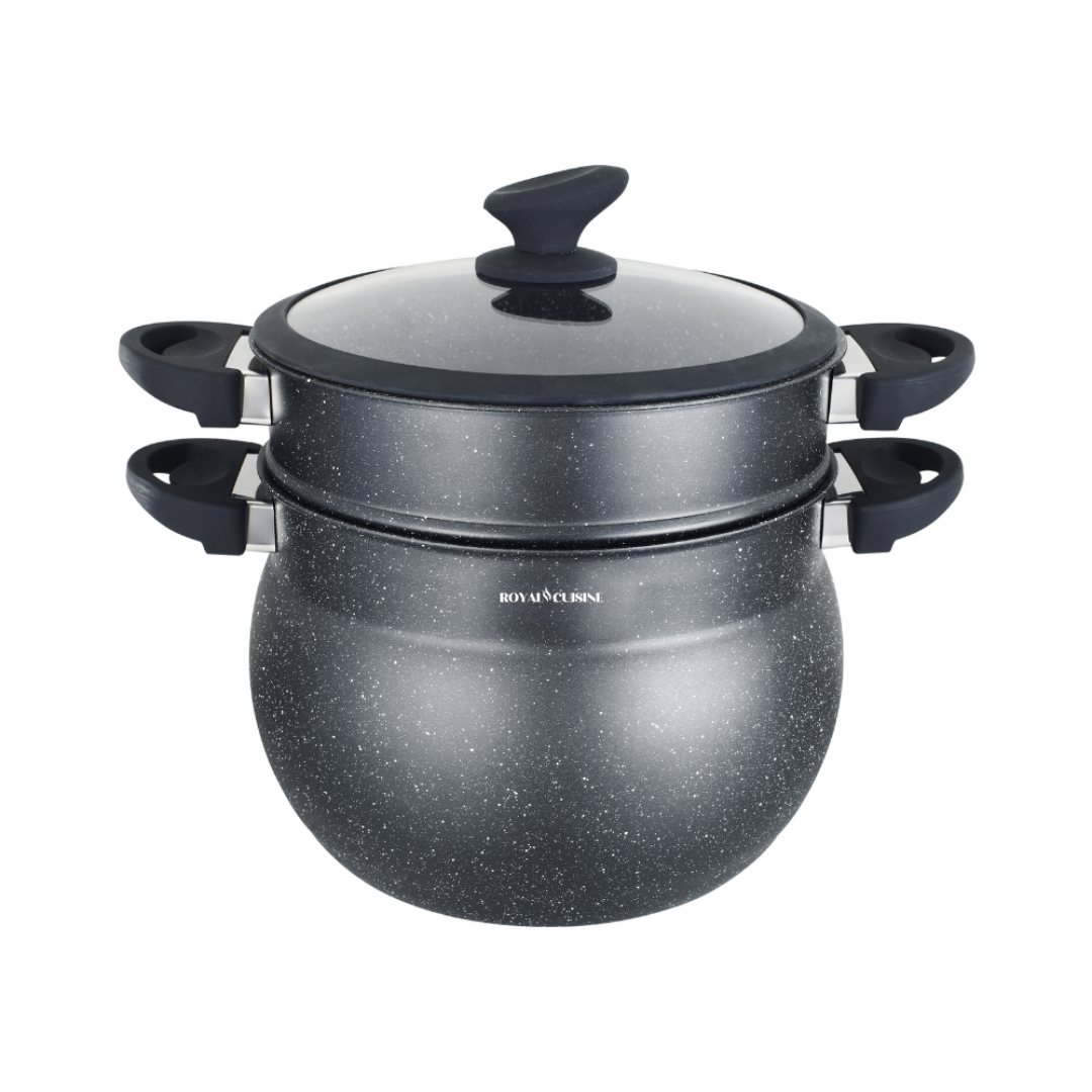 Royal Cuisine stoompan  28 cm - 12Lt - kleur zwart