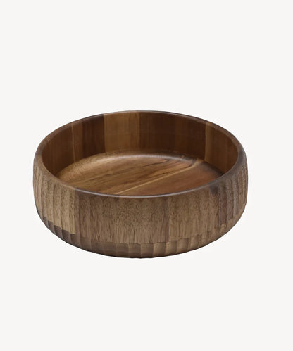 Acacia Stripe Houten Bowl – Set van 3 (S/M/L)