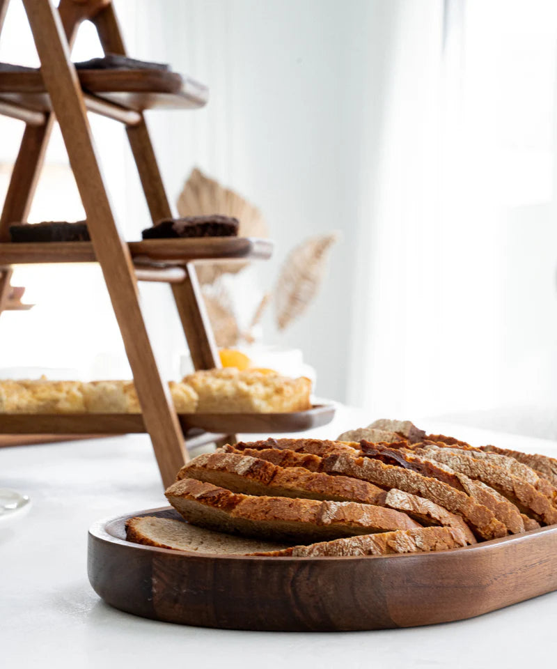 Acacia Lumo Ovaal Dienblad – 34 x 20 cm – Massief Acaciahout