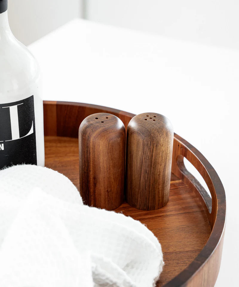 Acacia Nivo Peper- en Zoutstel – Set van 2