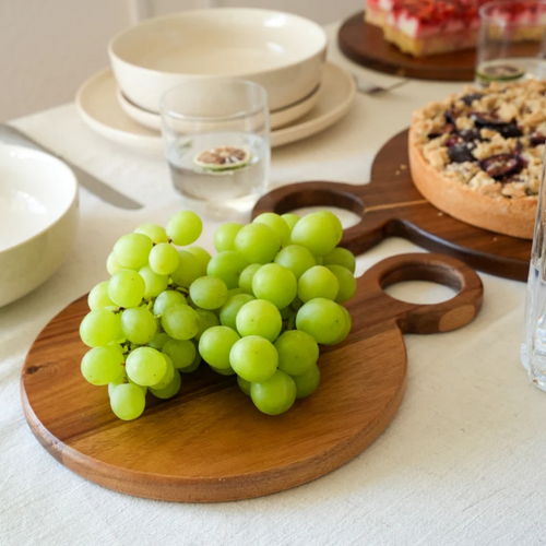 Acacia Houten Serveerplank - Rond Design