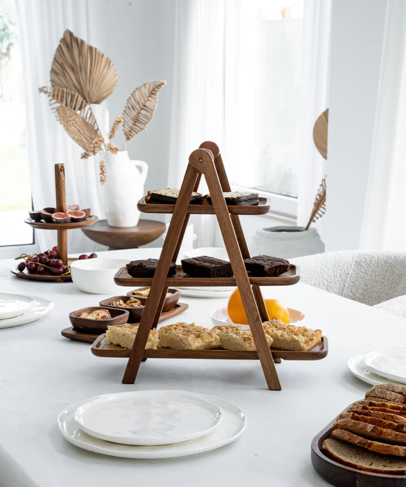Acacia Scala Etagère – 3-Lagen Houten Serveerschaal