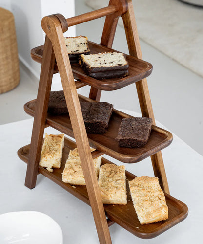 Acacia Scala Etagère – 3-Lagen Houten Serveerschaal