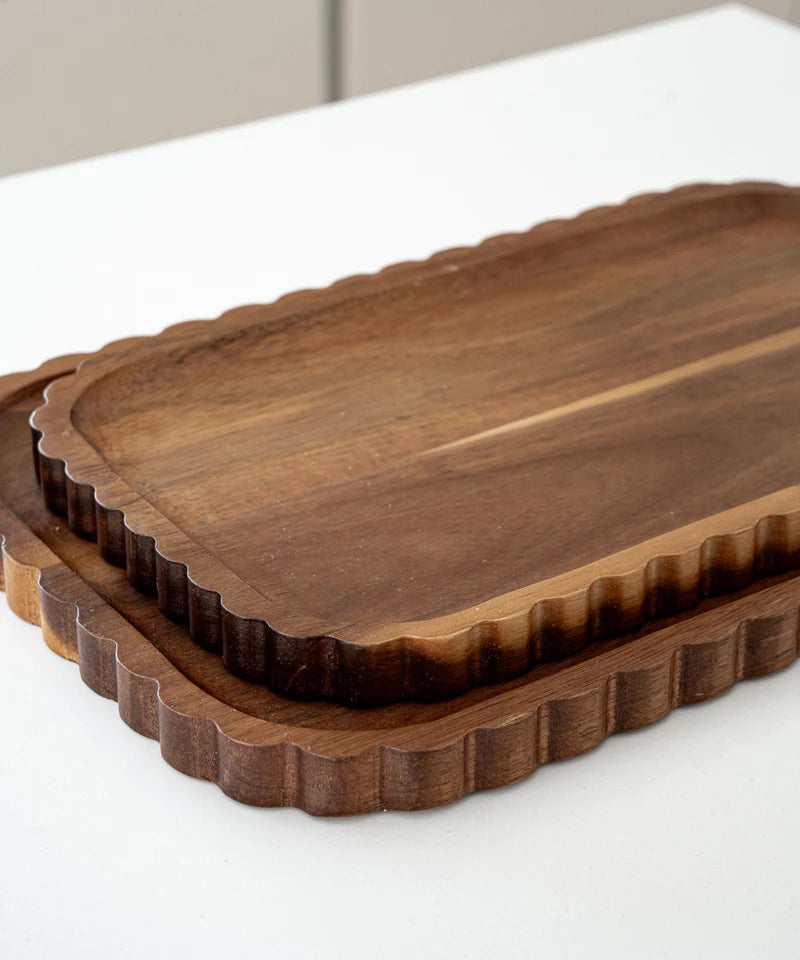 Acacia Wave Serveerschaal – Middel 34x20 cm