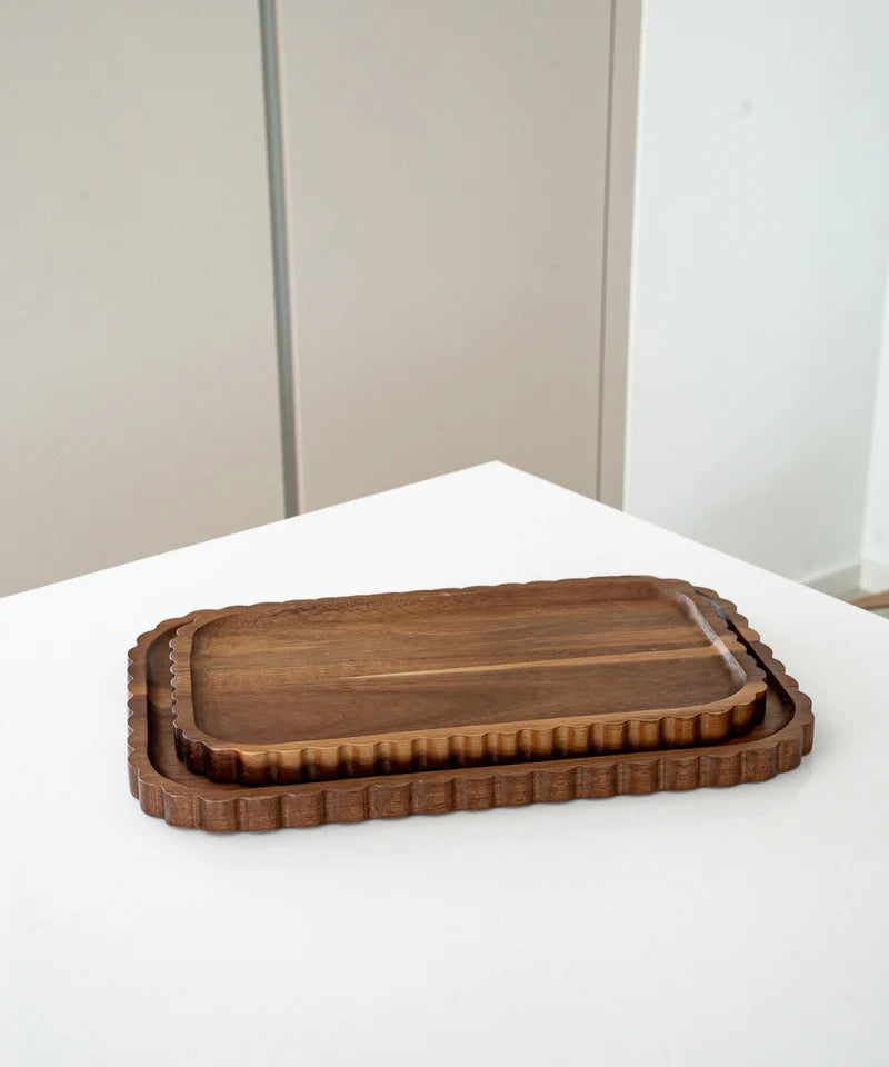 Acacia Wave Serveerschaal – Middel 34x20 cm