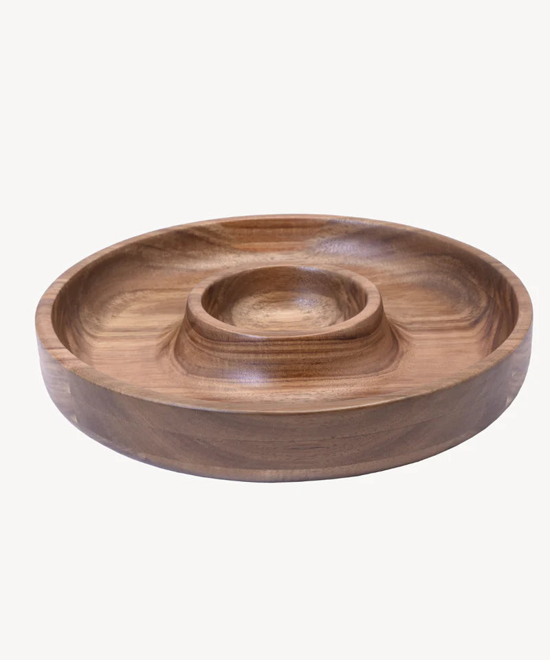 Akazie Duo Snackschale Rund – Ø30 cm