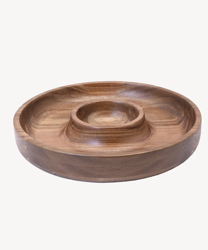 Akazie Duo Snackschale Rund – Ø30 cm