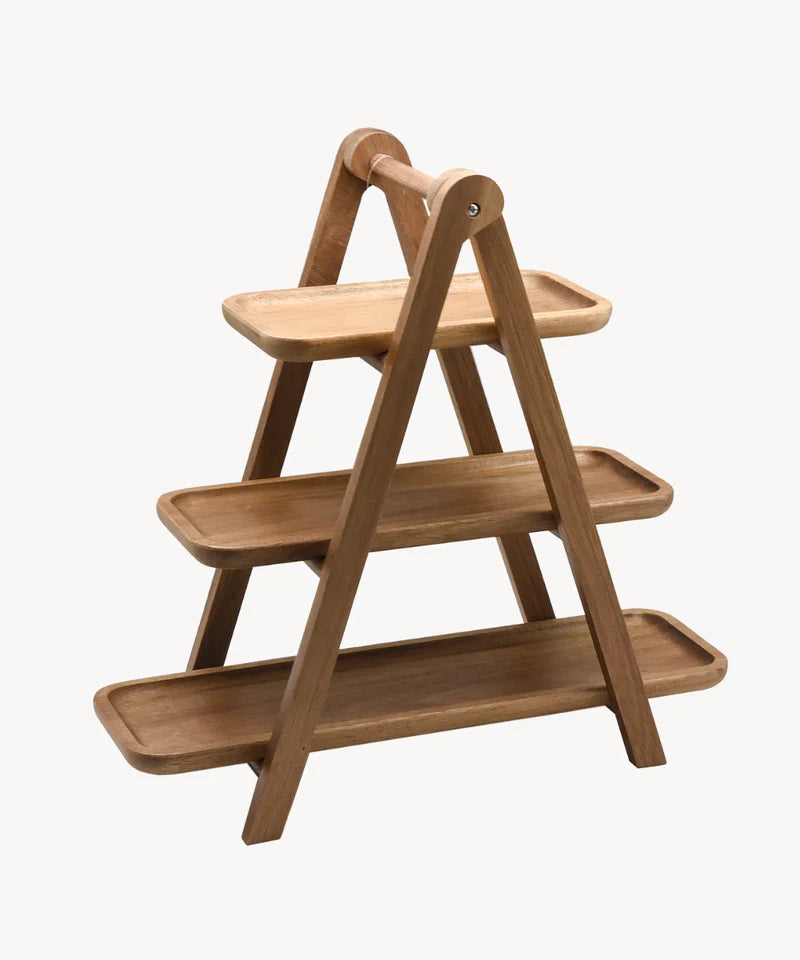 Acacia Scala Etagère – 3-Lagen Houten Serveerschaal