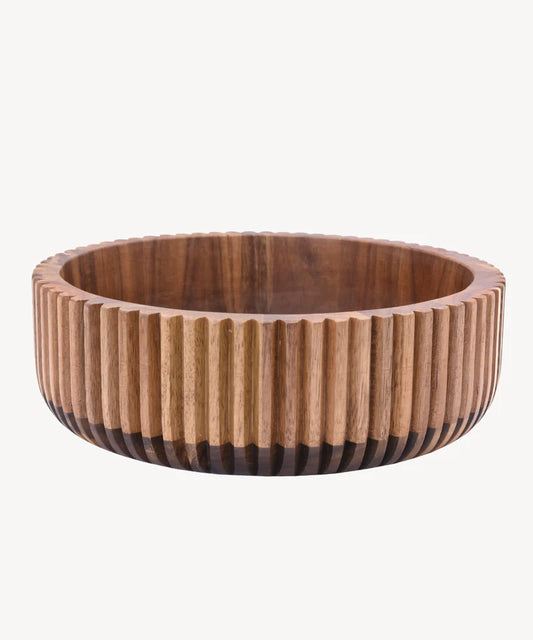 Acacia Stripe Houten Schaal – Ø26 cm