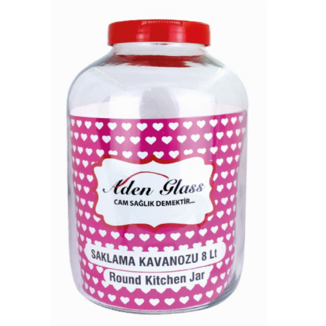 Aden Glass – Glazen Voorraadpot 8L – Grote Opbergpot