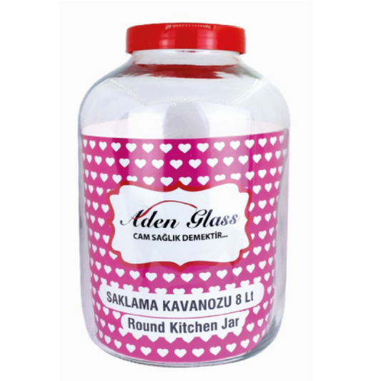 Aden Glass – Glazen Voorraadpot 8L – Grote Opbergpot