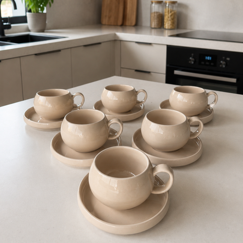 Koffie- en Theeservies Set 12-Delig – 250ML