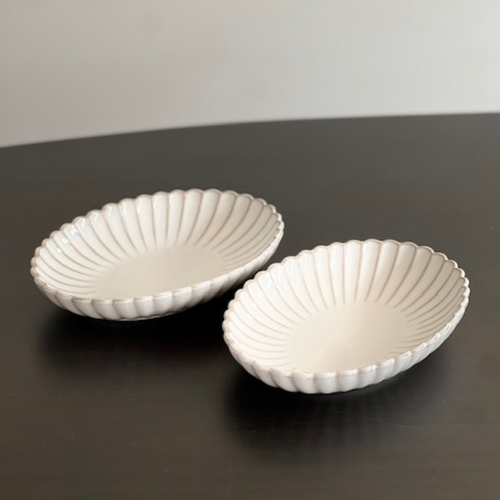 Bloomy Ovale Serveerschalen – Set van 2 – 22,5 x 16 cm