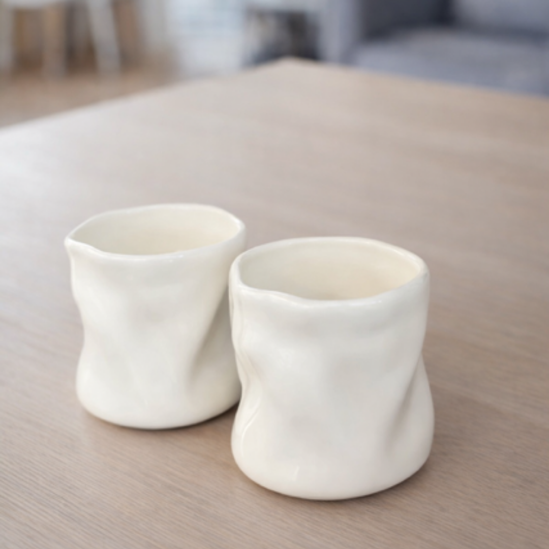 Keramische Mokken-Wit-Set van 2-350 ml