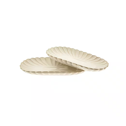 Almina Bloomy Ovale Serveerschalen – Set van 2   /  30 x 15 cm