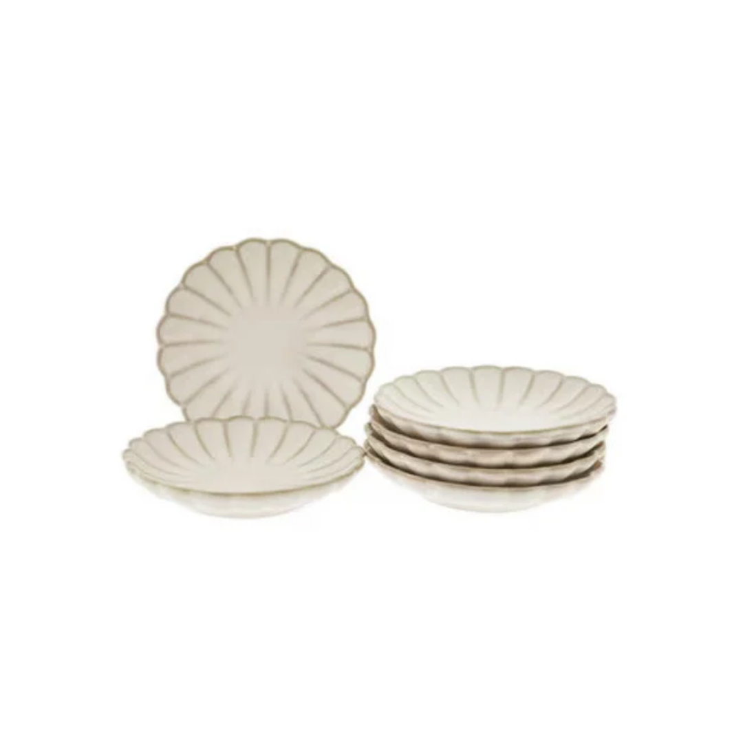 Almina Bloomy Mini Koekbordjes – Set van 6 – Ø11 cm
