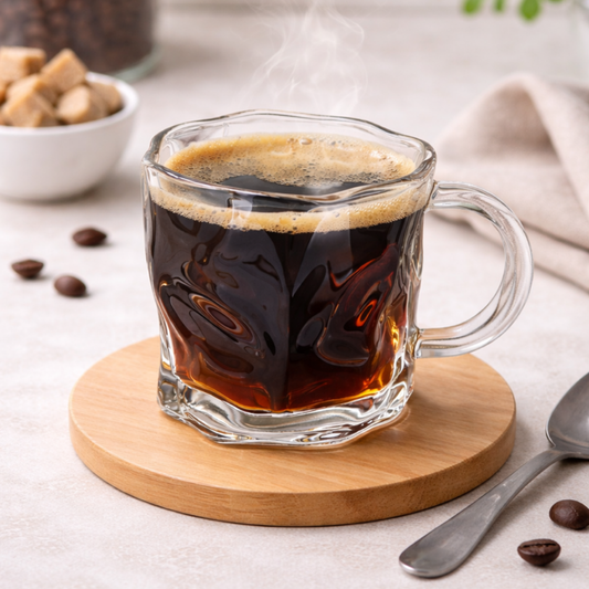 Glazen Mokken met oor - set van 6 (245ml)