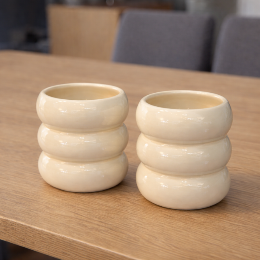 Keramische Mokken-Crème-Set van 2-400 ml