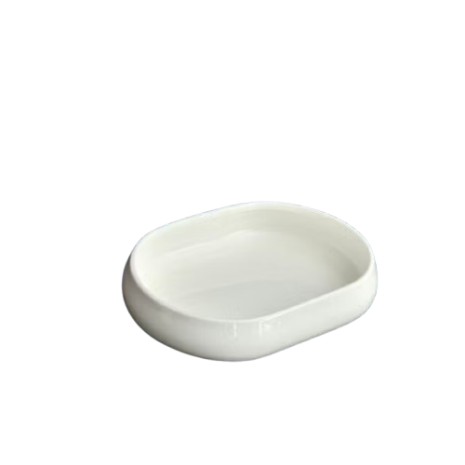 Chubby Serveerschalen Wit – Set van 3 Ovale Tapasschalen 17×13 cm