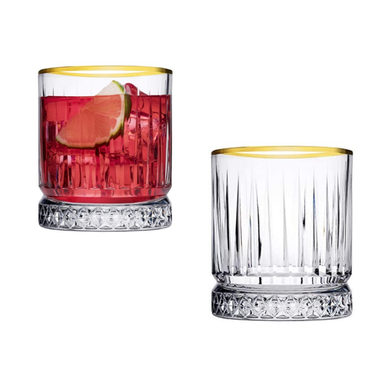 Pasabahce Elysia GOLD Whiskeyglazen – Set van 4 – 355 ml