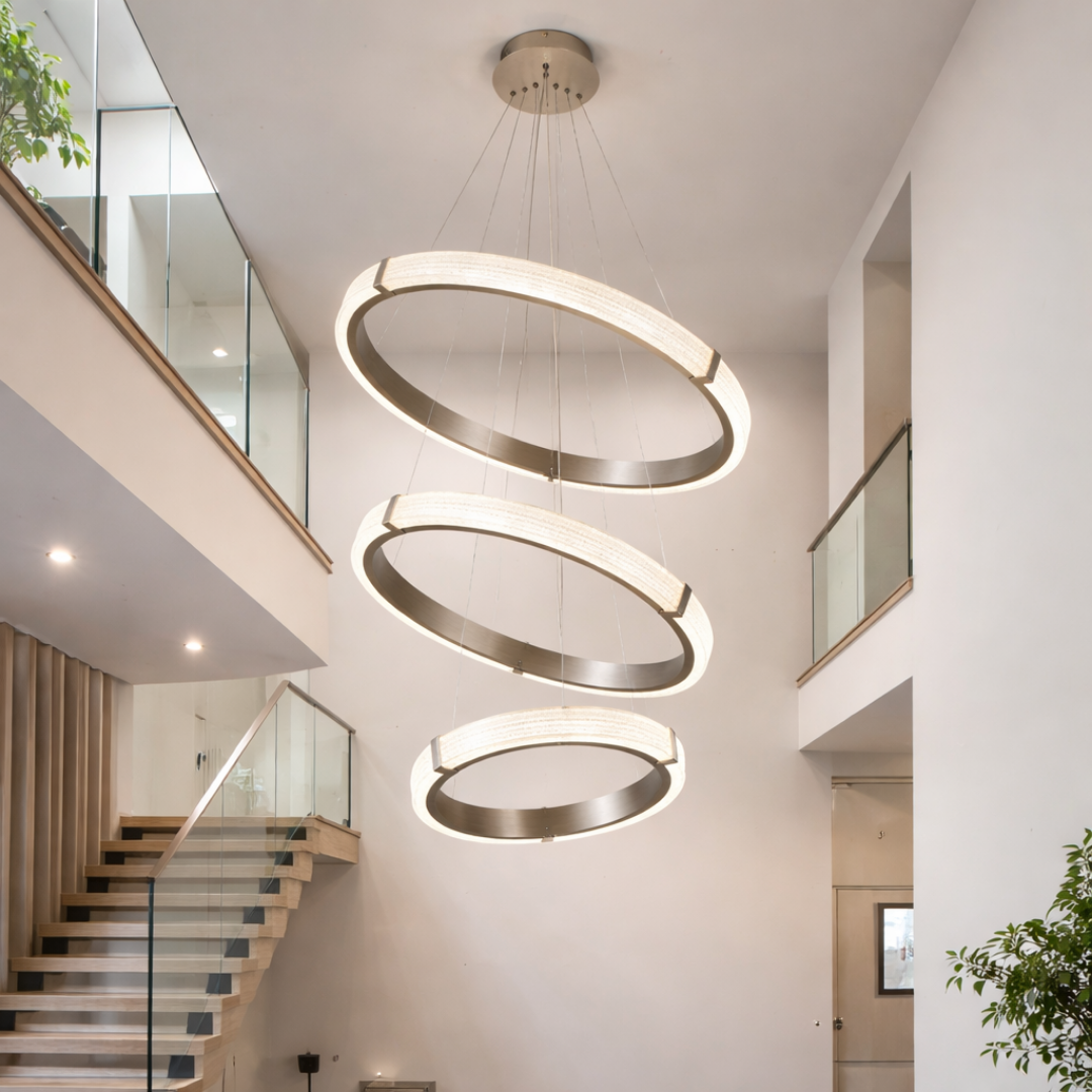 Moderne  LED Ring Hanglamp Ø40+60+80 cm – Moderne Design Hanglamp – Gun Grey