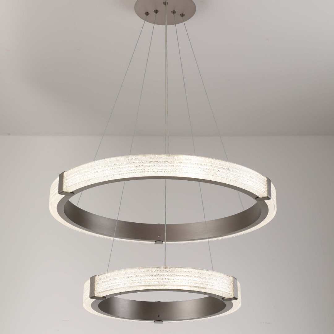 Moderne LED Ring Hanglamp Ø40+60 cm – Plexiglas Design