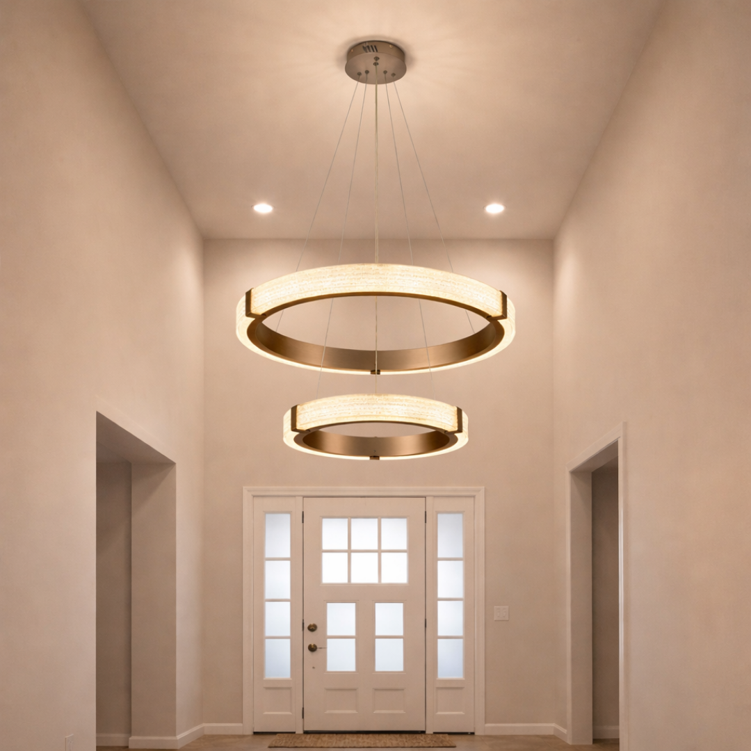 Moderne LED Ring Hanglamp Ø40+60 cm – Plexiglas Design