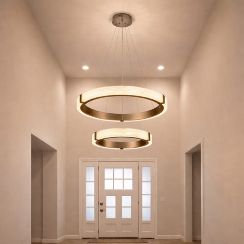 Moderne LED Ring Hanglamp Ø40+60 cm – Plexiglas Design