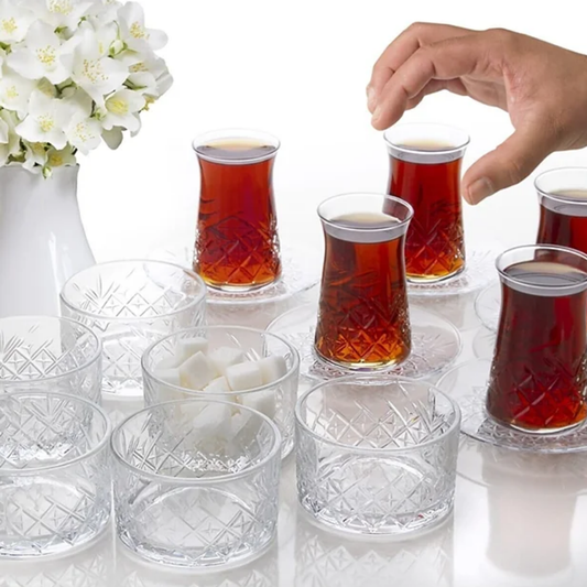 Pasabahce Timeless – Cerezlik ve Cay Takimi - 18 Parca - 6 kisilik