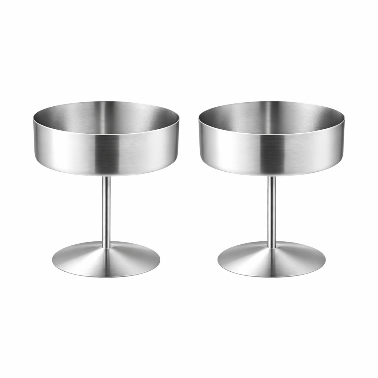 Schalen Coupe (Aura) Set van 2 – 200ml RVS – 11 cm
