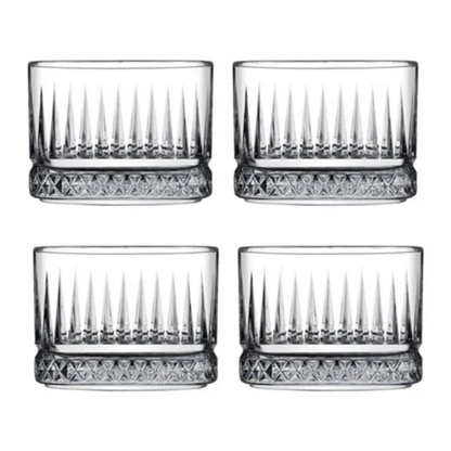 Homestar Vierkante Glazen Schaaltjes – 235 ml – Set van 4 – Snackkommen/Çerezlik