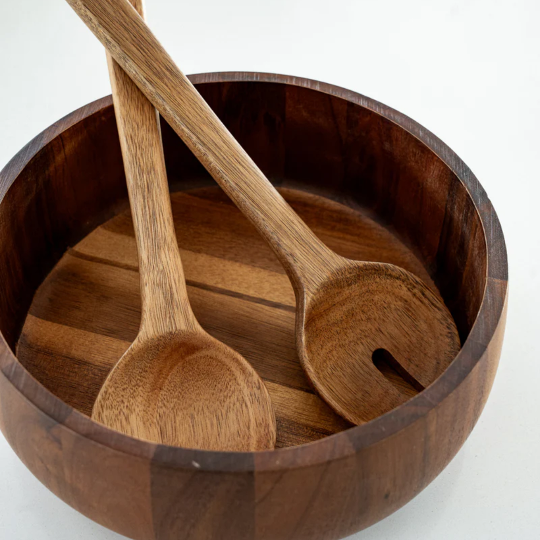 Saladebestek van Acaciahout – Set van 2