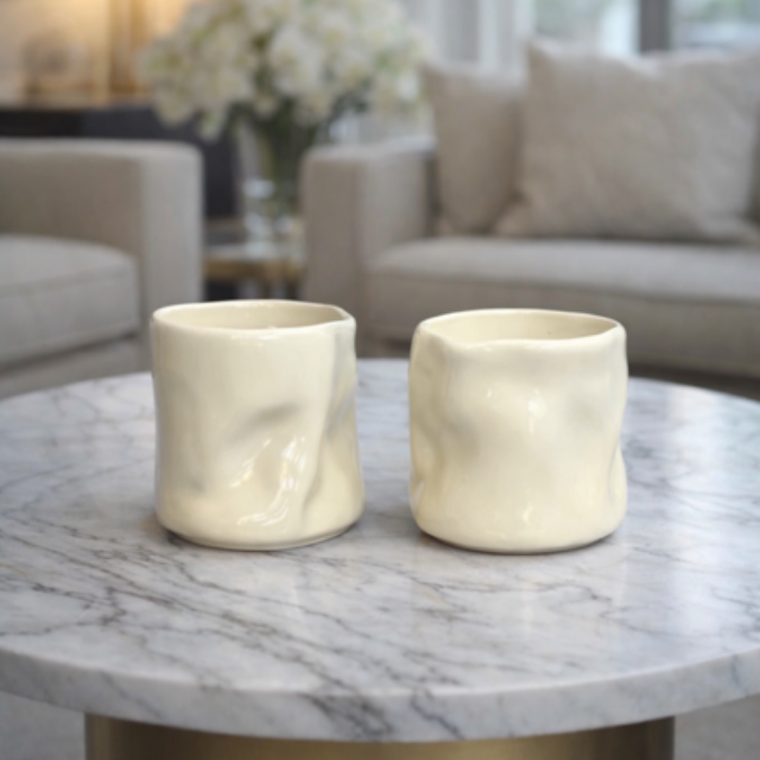 Keramische Mokken-Crème-Set van 2-350 ml
