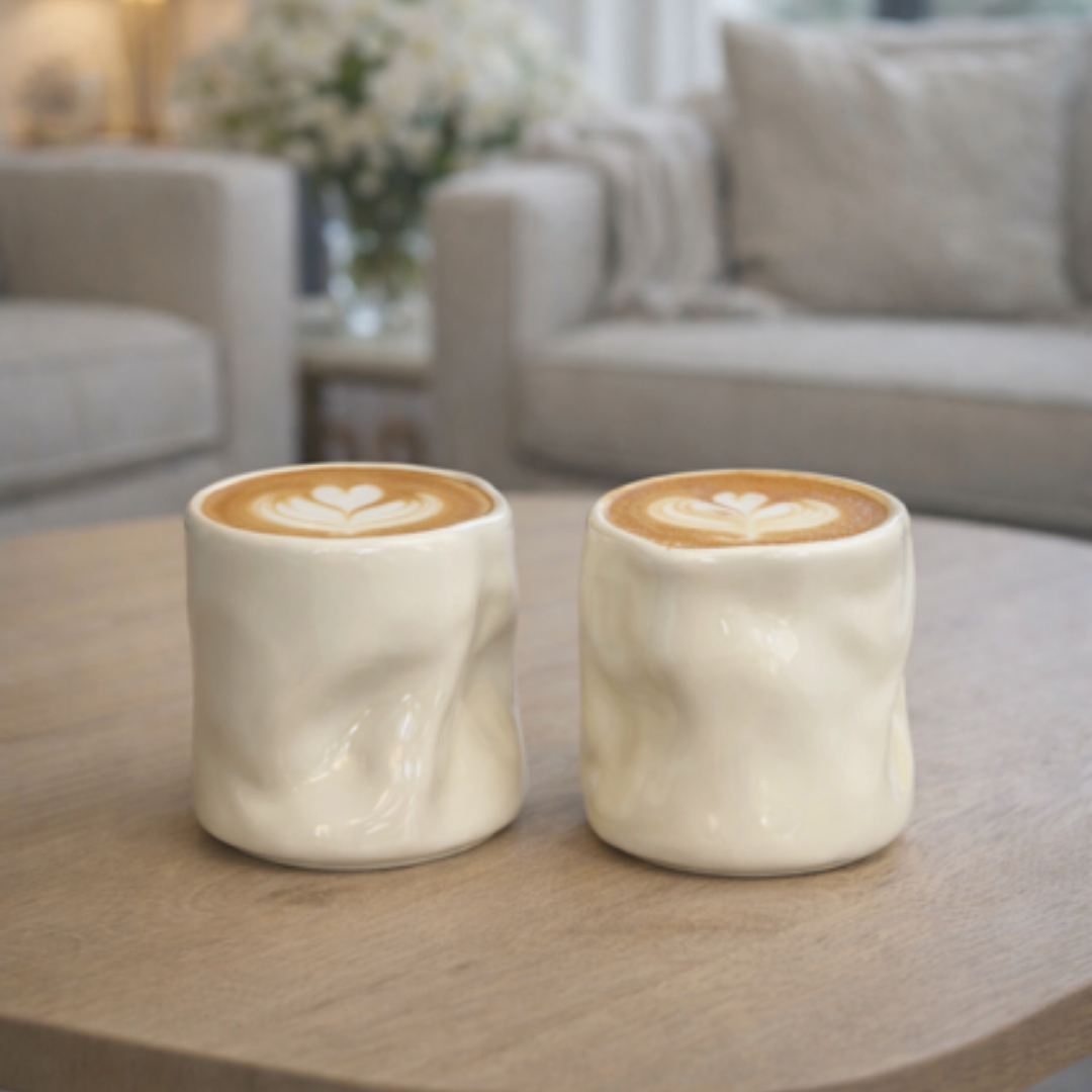 Keramische Mokken-Crème-Set van 2-350 ml