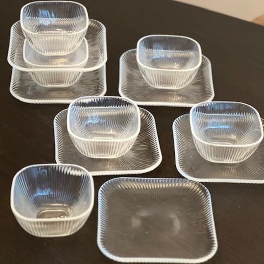 Homestar Glazen Kommetjes met Onderzetters – Set van 6
