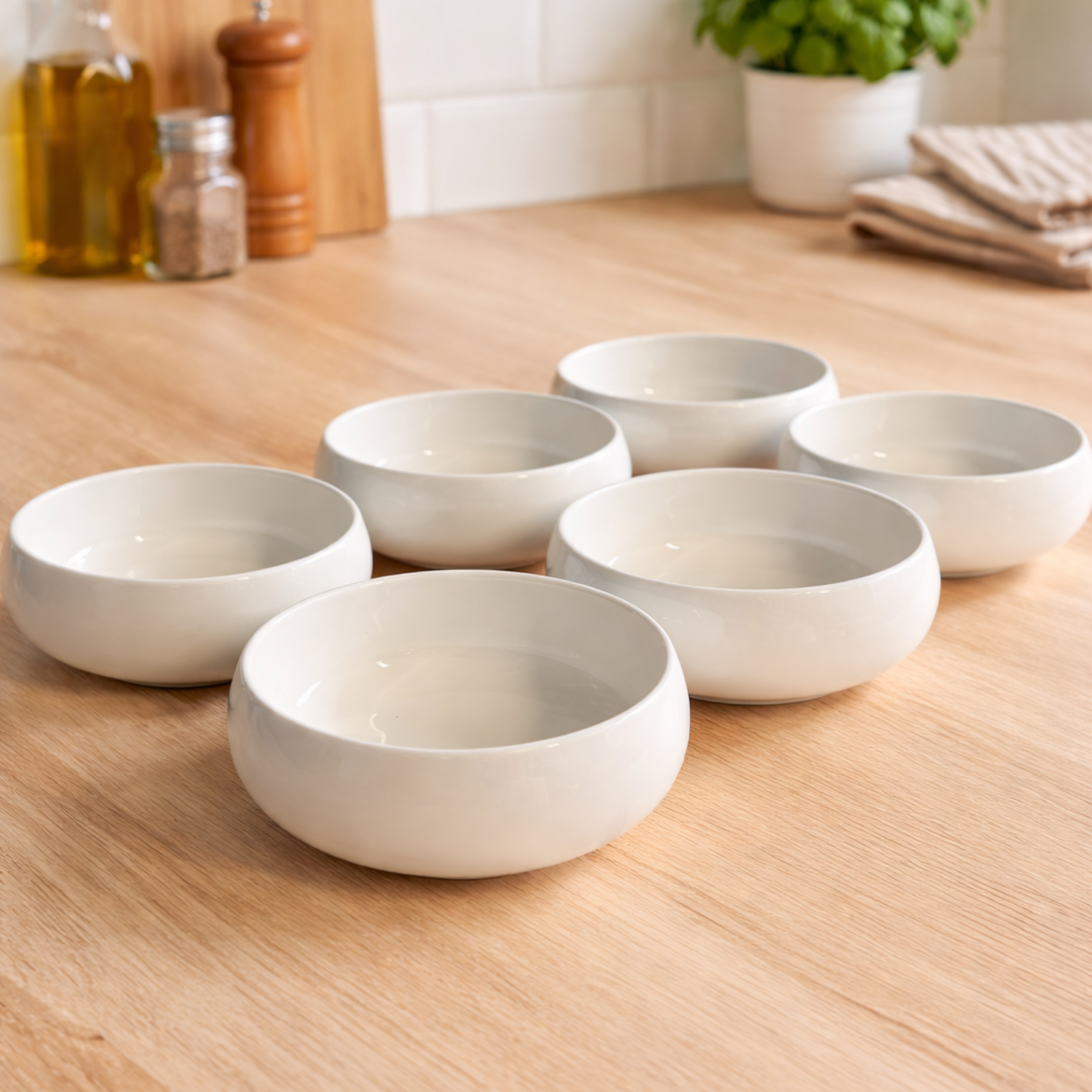 Porseleinen Kommetjes-set van 6- 14cm