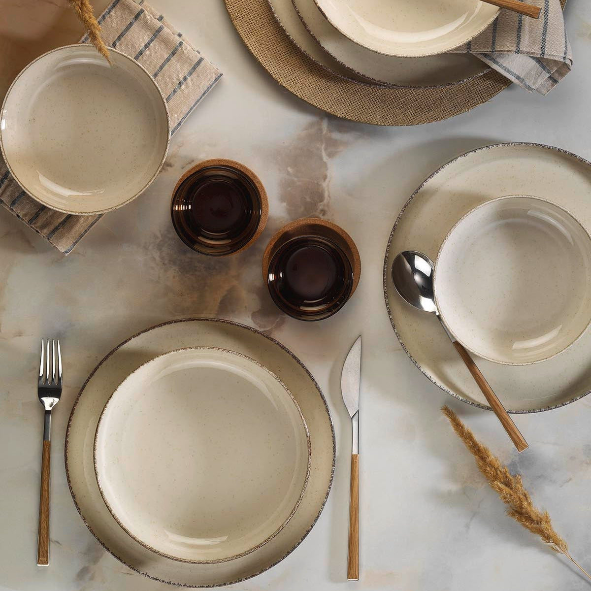 Homestar – Serviesset – 25 delig | 6-Persoons + Salade kom – Grijs