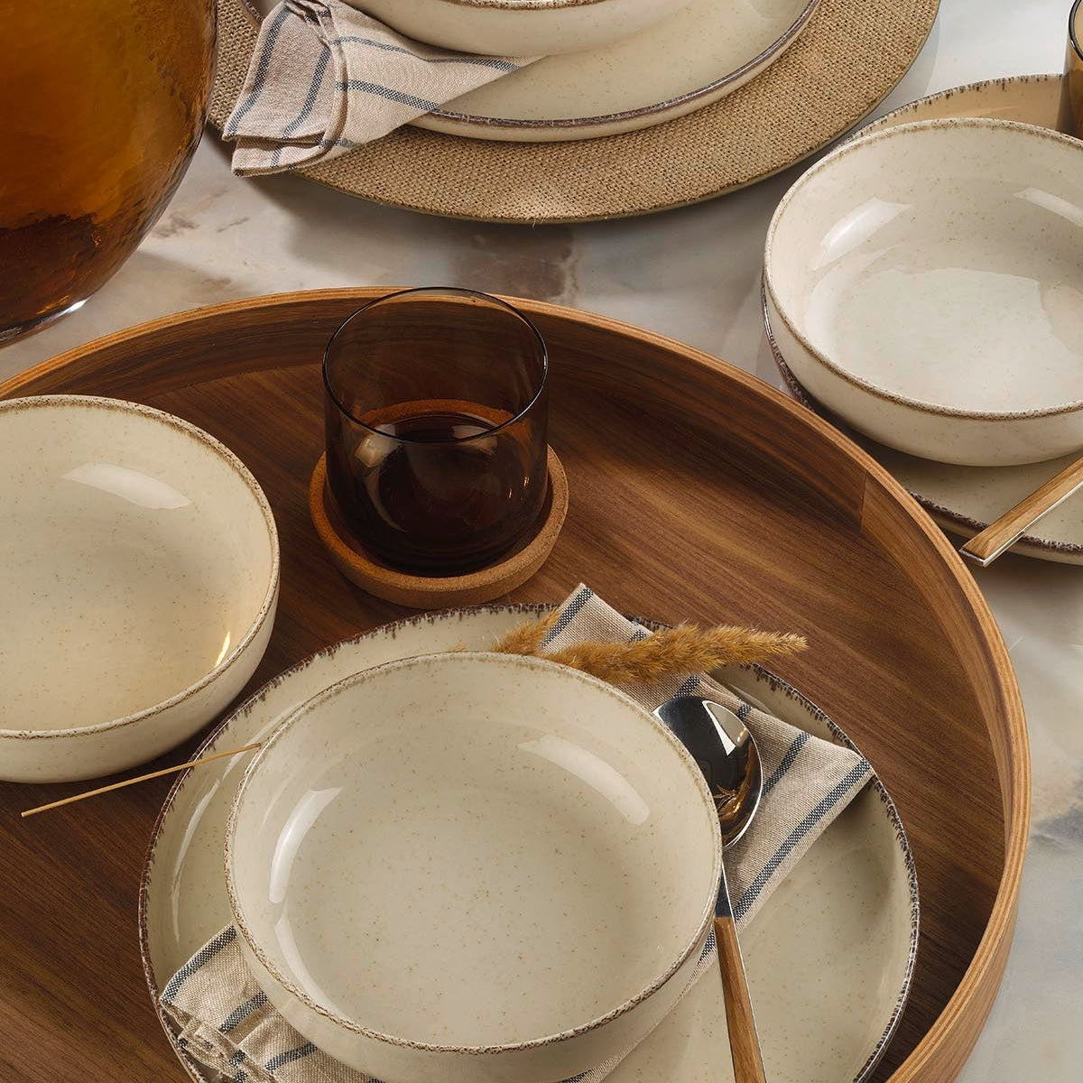 Homestar – Serviesset – 25 delig | 6-Persoons + Salade kom – Grijs