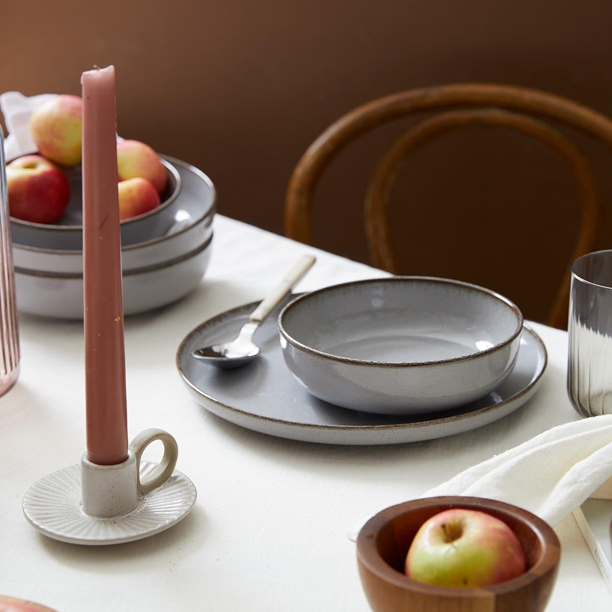 Homestar – Serviesset – 25 delig | 6-Persoons + Salade kom – Grijs